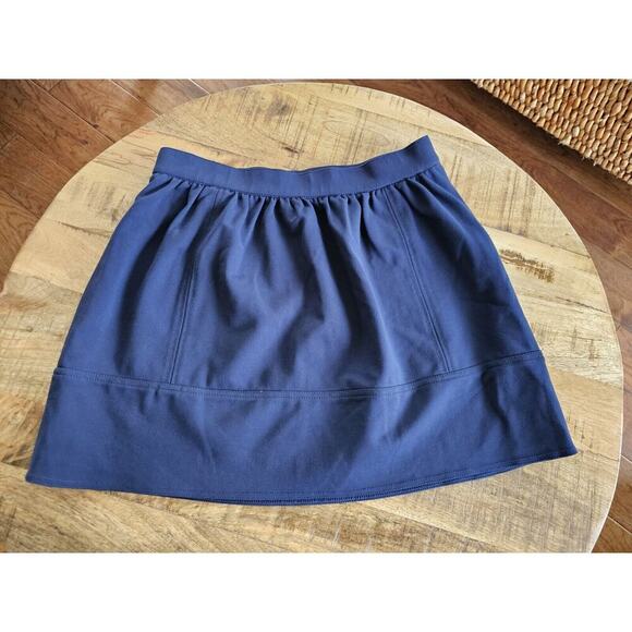 Madewell Womens Skirt Skort Pleated Navy Blue Size Zip Snap Size 6 Golf Tennis - Picture 1 of 6